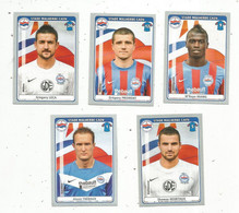 Sticker ,vignette , PANINI , FOOT 2011-12 , STADE MALHERBE CAEN , LOT DE 5 VIGNETTES - Edición Francesa