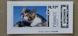 Ti02-01 :  SPECIMEN -  Chat 38.93 €  +  1.33 € (autoadhésifs / Autocollants) - Specimen