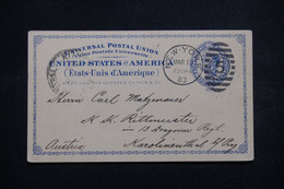 ETATS UNIS - Entier Postal De New York Pour L 'Autriche En 1883 - L 99383 - ...-1900