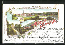 Lithographie Kellinghusen, Totalansicht, Kl. Tyrol, Schöne Aussicht Mit Apotheke - Kellinghusen