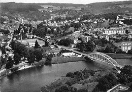 25-BAUME-LES-DAMES- VUE GENERALE AERIENNE , COUR ET LE PONT SUR LE DOUBS - Baume Les Dames