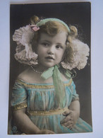 Cpa Portret Meisje Blauwe Jurk Portrait Fillette Robe Bleu Gelopen 1914 RPH 1792/1 Licht Beschadigd Légèrement Abimée - Abbildungen