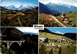 Wiesen Graubünden - 4 Bilder (8-516) * 1968 - Wiesen