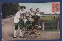 CPA Surréalisme Bébés Multiples Photo Montage Circulé - Humorous Cards