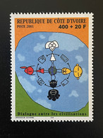 Côte D'Ivoire Ivory Coast 2001 Mi. 1282 Emission Commune Joint Issue Dialogue Among The Civilizations Civilisations - Côte D'Ivoire (1960-...)