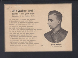 Dt. Reich Propaganda AK Die Fahne Hoch Horst Wessel Mangelhaft - Non Classés