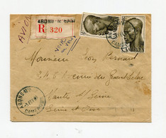 !!! CAMEROUN, LETTRE RECO PAR AVION D'ABONG M'BANG DE 1953 POUR MANTES - Covers & Documents