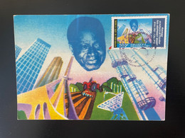 Côte D'Ivoire Ivory Coast 1994 Mi. 1113 Carte Maximum Hommage Felix Houphouet Boigny Président - Ivory Coast (1960-...)