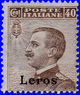 Égée Lero 1912. ~  YT 7* - 40 C. Victor Emmanuel III - Egeo (Lero)