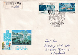 A8132- USSR AUSTRALIA SCIENTIFIC EXPEDITION ANTARCTIC, 1990 STAMPS USSR MAIL USED STAMP ON COVER, SENT TO DEVA ROMANIA - Antarctic Expeditions