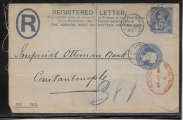 Grande Bretagne - Entiers Postaux Pour Constantinople - Stamped Stationery, Airletters & Aerogrammes