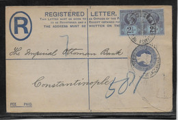 Grande Bretagne - Entiers Postaux Pour Constantinople - Stamped Stationery, Airletters & Aerogrammes