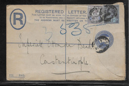 Grande Bretagne - Entiers Postaux Pour Constantinople - Stamped Stationery, Airletters & Aerogrammes