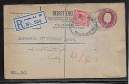 Grande Bretagne - Entiers Postaux Pour Constantinople - Stamped Stationery, Airletters & Aerogrammes