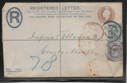 Grande Bretagne - Entiers Postaux Pour Constantinople - Stamped Stationery, Airletters & Aerogrammes