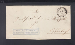 Frei Lt. Avers Brief 1872 Gr. Hess. Oberstudien-Direction - North German Conf.