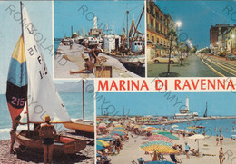 CARTOLINA  MARINA DI RAVENNA,EMILIA ROMAGNA,RIVIERA ADRIATICA,LUNGOMARE,SPIAGGIA,ESTATE,VACANZA,BARCHE,VIAGGIATA 1970 - Ravenna