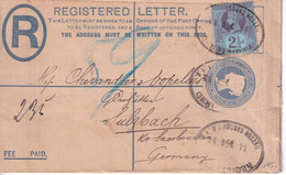 1898 - GB - ENVELOPPE ENTIER RECOMMANDEE De LONDON => SULZBACH (GERMANY) - Cartas & Documentos