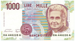 1000 LIRE MARIA MONTESSORI SERIE SOSTITUTIVA XA 08/02/1993 FDS - Andere & Zonder Classificatie