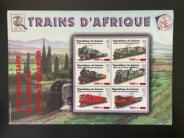 Guinée Guinea 2008 Mi. 6253 - 6258 Surchargé Overprint Trains Locomotives Eisenbahn Mort De Stephenson Railways - Treni