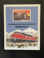 Guinée Guinea 2008 Mi. Bl. 1636 Surchargé Overprint Trains Railways Eisenbahn Locomotives Rudolph Diesel - Trains