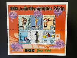 Guinée Guinea 2008 Mi. 6265-6269 Surchargé Overprint Olympic Games Sydney 2000 Pekin Beijing 2008 Jeux Olympiques - Schwimmen