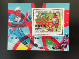 Guinée Guinea 2009 Mi. Bl. 1721 Surchargé Overprint Winter Olympic Calgary 1988 Vancouver 2010 Jeux Olympiques Ski - Winter 1988: Calgary