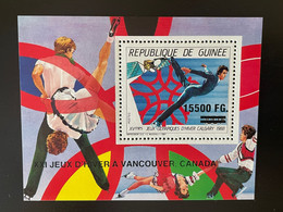 Guinée Guinea 2009 Mi. Bl. 1723 Surchargé Overprint Winter Olympic Calgary 1988 Vancouver 2010 Jeux Olympiques Eislaufen - Invierno 2010: Vancouver