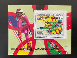 Guinée Guinea 2009 Mi. Bl. 1724 Surchargé Overprint Winter Olympic Calgary 1988 Vancouver 2010 Jeux Olympiques Ski - Inverno1988: Calgary