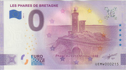 Billet Touristique 0 Euro Souvenir France 29 Les Phares De Bretagne 2021-6 N°UEMW000215 - Essais Privés / Non-officiels