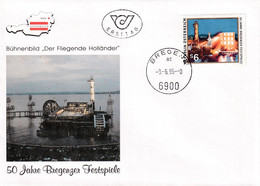 A8201- 50TH ANNIVERSARY OF THE BREGENZ FESTIVAL 1995  REPUBLIC OESTERREICH USED STAMP ON COVER AUSTRIA - Storia Postale