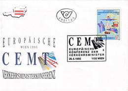 A8203- EUROPEAN CONFERENCE OF THE MINISTERS FOR TRANSPORT 1995  REPUBLIC OESTERREICH USED STAMP ON COVER AUSTRIA - Briefe U. Dokumente