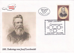 A8205- JOSEF LOSCHMIDT SCIENTIST, 1995 REPUBLIC OESTERREICH USED STAMP ON COVER AUSTRIA - Briefe U. Dokumente