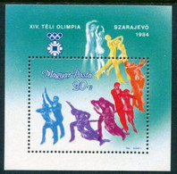 HUNGARY 1983 Winter Olympics, Sarajevo Block MNH / **.  Michel Block 169A - Blokken & Velletjes