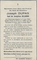 GC . GENNEVAUX ..-- Mr Joseph DUPAS , Veuf De Mme Joséphine GILLARDIN , Né En 1862 , Décéd En 1948 à RULLES . - Leglise