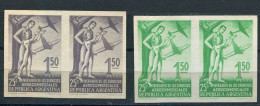 ARGENTINA 25° ANNIVERSARIO DE LOS SERVICIOS  AEREOCOMERCIALES 150 PESOS COPPIA - Cinderellas