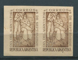 ARGENTINA 1948 AGRICULTOR CORREOS COPPIA - Cinderellas