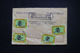 GHANA - Enveloppe Du Gouvernement Pour Paris En 1964, Cachet Affranchissement Insuffisant Pour Voie Aérienne - L 99548 - Ghana (1957-...)