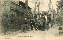 Paris * 4 CPA Patronage Sainte Anne * Jeu De Boules Pétanque Le Jeu Du Cochonnet , Jeu Du Ballon , La Fête Foraine ... - Autres & Non Classés