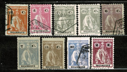 Moçambique, 1921, # 224/30, 233, Used And MNG - Mozambique