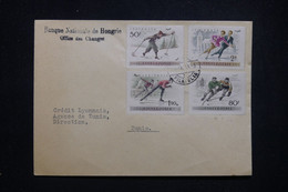 HONGRIE - Enveloppe Commerciale Pour Tunis En 1955, Affranchissement PA ( Sports D'Hiver )  - L 99571 - Storia Postale