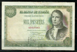 BILLETE DE 1000 PESETAS DE 1949 - RAMON DE SANTILLAN - SIN SERIE - 500 Peseten