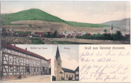 Gruß Aus GEISMAR Eichsfeld Ershausen Thüringen Gasthof Zur Krone Color Gelaufen 23.5.1911 - Heiligenstadt