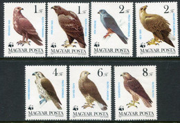 HUNGARY 1983 WWF: Birds Of Prey MNH / **.  Michel  3624-30 - Unused Stamps