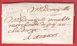 MARQUE DE NAMUR AVEC TEXTE DE DINANT BELGIQUE DE 1710 POUR ANVERS - 1621-1713 (Spanische Niederlande)