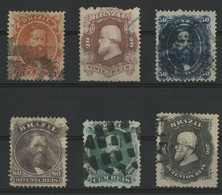 BRESIL / BRAZIL N° 23 à 28 Cote 34 € Oblitérés Type PEDRO II - Used Stamps