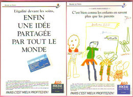 2 Cartes Postales "Cart'Com" - Série "Divers, Presse, Médias,..." - L'égalité Devant Les Soins - Carte Paris-famille - Health