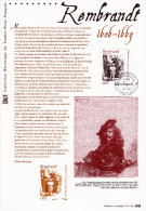 " REMBRANDT "  Sur Document Philatélique Officiel De 2006. N° YT 3984. Parfait état. (Prix à La Poste = 5 €) DPO - Rembrandt