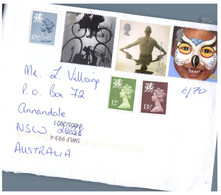 (RR 26) UK Posted To Australia (during Pandemic COVID-19) 1 Cover (checked By ABF Customs At Ack Of Cover) - Lettres & Documents