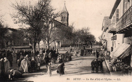 Sétif (Algérie) Rue D'Isly Et L'Eglise - Carte LL N° 24 - Sétif